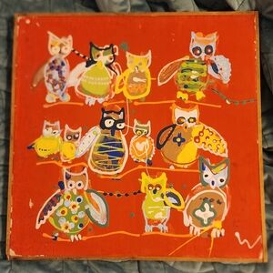 MCM Colorful Owls Painting